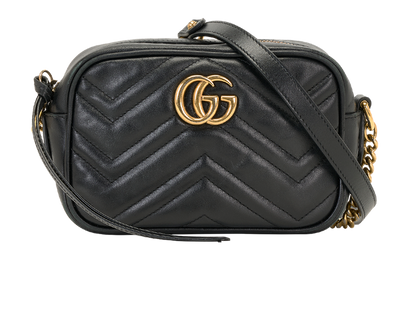 Marmont Camera Bag, &pound;695, Handbags, Black, Leather, Front view